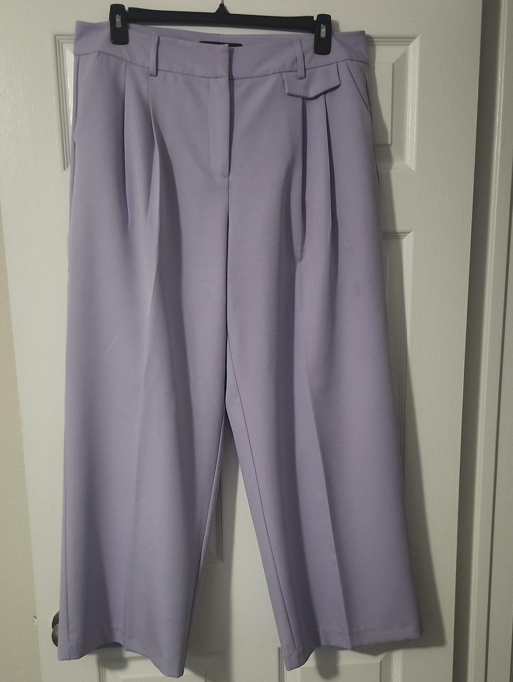 Ashley Stewart Lavender Wide Leg High-Rise Pants